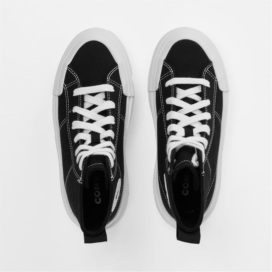 Girls Converse Cruise Chuck Taylor All Star High Top Trainers Childrens in Blk/Wht 001 - Image 4