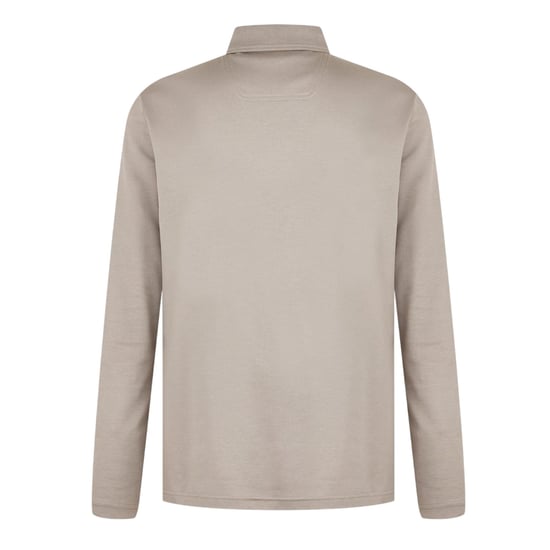 Boss Heren Pirol Logo Lange Mouwen Polo Shirt (Taupe) - Image 2