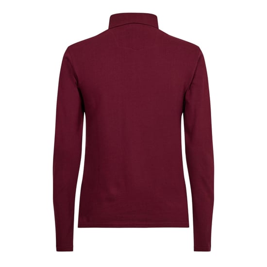 Peter Werth Mens Noaks Long-Sleeved Polo Shirt (Burgundy) - Image 2