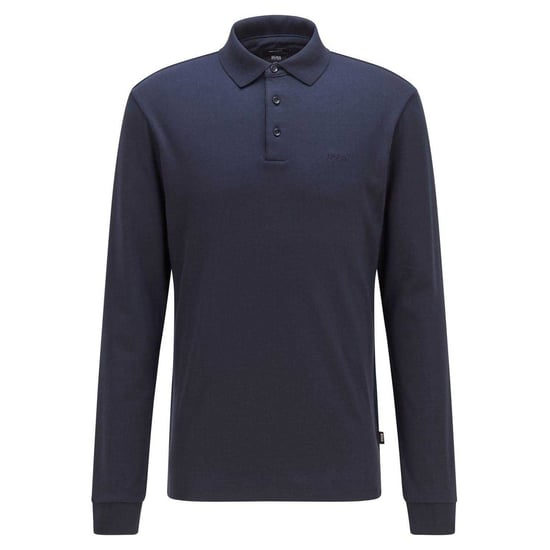 Boss Pado 30 långärmad polotröja för herrar (Marinblått) - Image 2