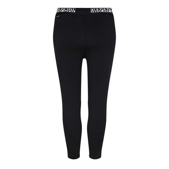 Napapijri Womens/Ladies Cotton Blend Vertical Logo Leggings (Black) - Image 2