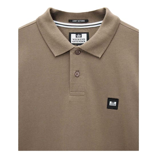 Weekend Offender Herenpoloshirt met lange mouwen (Zand) - Image 3