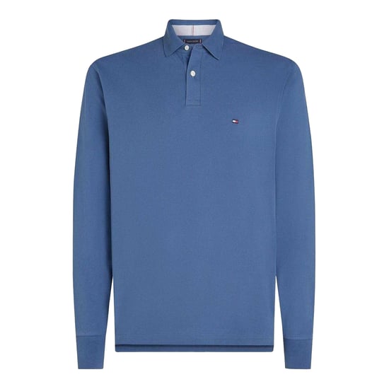 Tommy Hilfiger Herenpolo met lange mouwen en logo (Egeïsche Zee) - Image 2