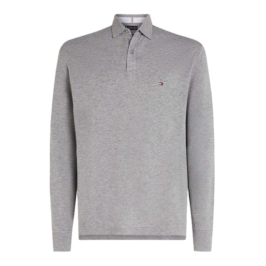 Tommy Hilfiger Herenpolo met lange mouwen en logo (Medium Grijs) - Image 2