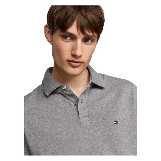 Tommy Hilfiger Herenpolo met lange mouwen en logo (Medium Grijs) - Image 4
