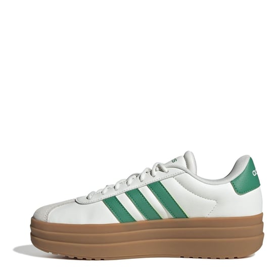 Women's adidas Vl Court Bold Trainers in Wht/Green/Gum - Image 2