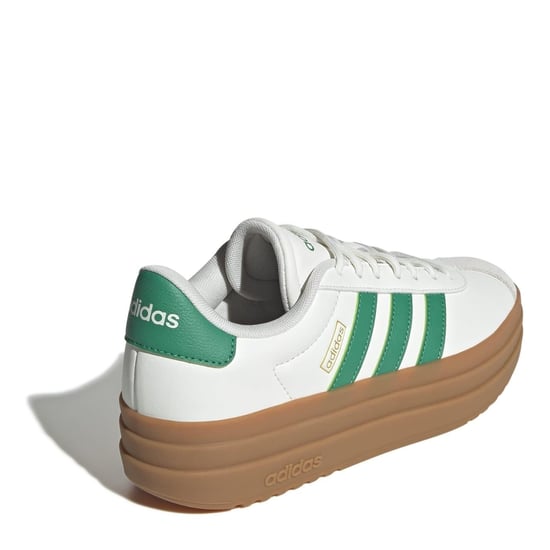 Women's adidas Vl Court Bold Trainers in Wht/Green/Gum - Image 4