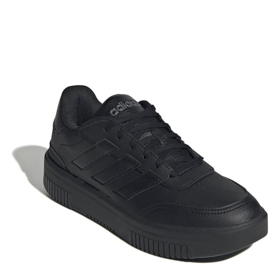 Women's adidas Courtblock Trainers in Triple Black - Image 3