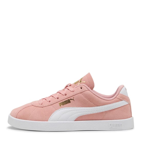 Girls Puma Club Ii Jr Low Top Trainers Unisex Kids in Pink Fruit-Wh - Image 2