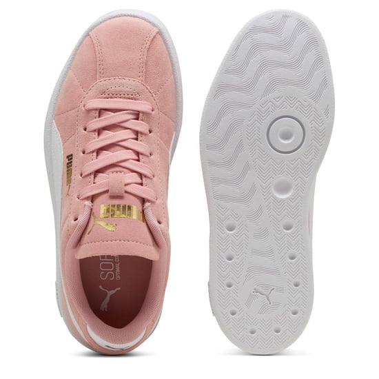 Girls Puma Club Ii Jr Low Top Trainers Unisex Kids in Pink Fruit-Wh - Image 3