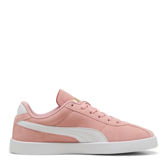 Girls Puma Club Ii Jr Low Top Trainers Unisex Kids in Pink Fruit-Wh - Image 4
