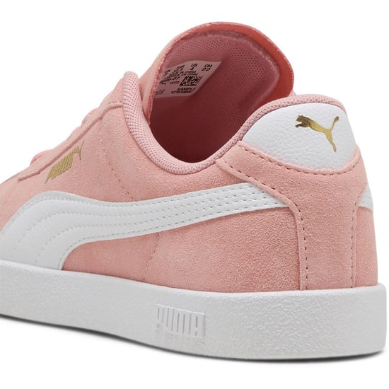 Girls Puma Club Ii Jr Low Top Trainers Unisex Kids in Pink Fruit-Wh - Image 5