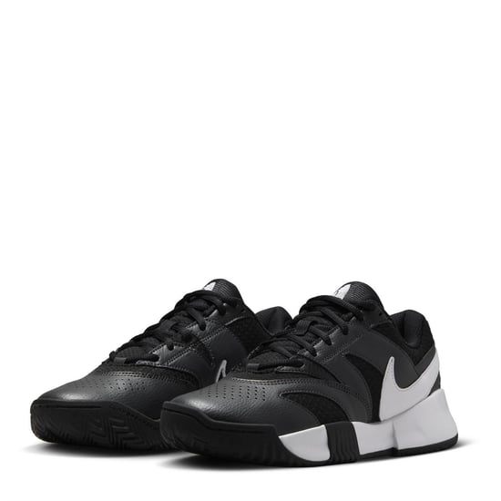 Women's Nike W Court Lite 4 in Black/White-Ant - Image 4