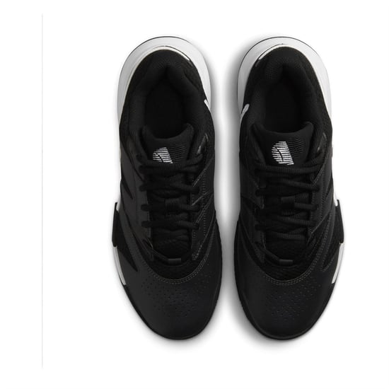 Women's Nike W Court Lite 4 in Black/White-Ant - Image 6