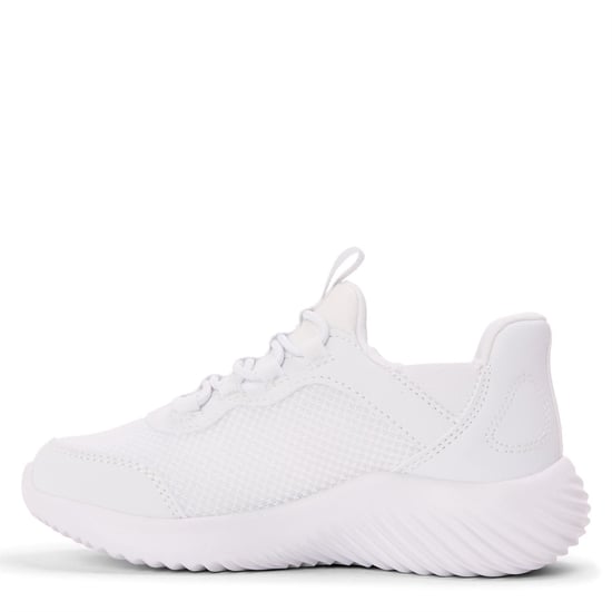 Girls Skechers Brisk Burst Slip On Trainers Unisex Kids in White - Image 2