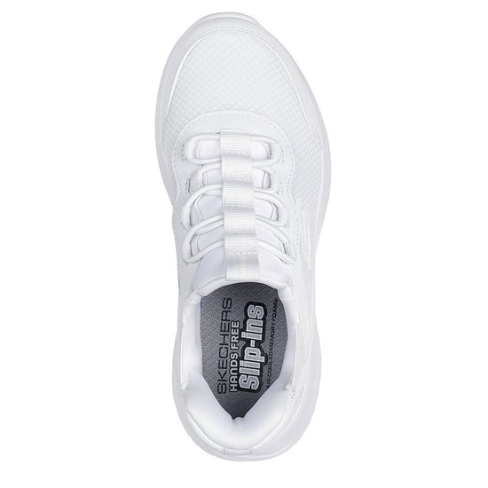 Girls Skechers Brisk Burst Slip On Trainers Unisex Kids in White - Image 5