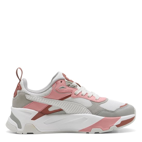 Girls Puma Kids Trinity Low Top Trainers in FthrGryGrychPnk - Image 4