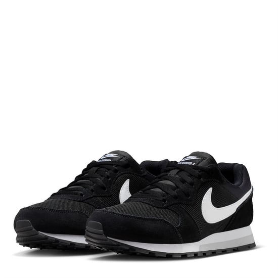 Women's Nike Md Runner 2 in Black/White-Wol - Image 3
