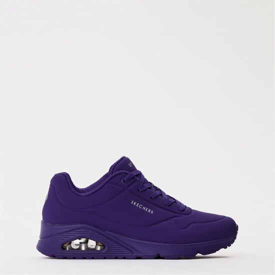 Girls Skechers Durabuck Lace-Up Low Top Sneakers in Purple - Image 1