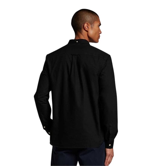 Lyle & Scott Heren Geborduurd Logo Oxford Overhemd (Zwart) - Image 3
