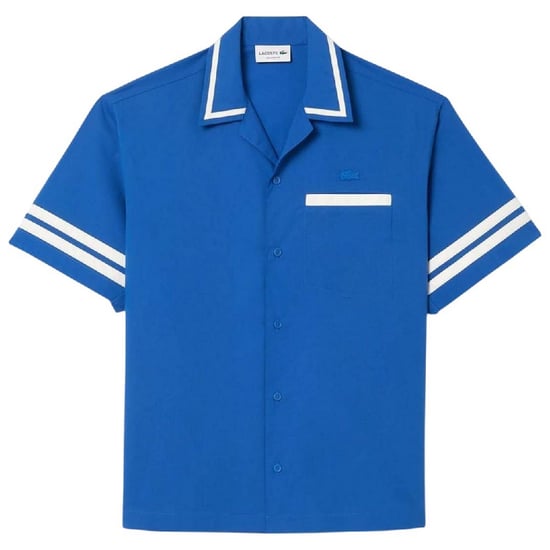Lacoste Heren Katoenen Twill Relaxed Fit Overhemd (Blauw) - Image 1