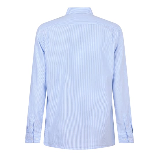 Peter Werth Herenoverhemd met krijtstreep, normale pasvorm en lange mouwen (Blauw/Wit) - Image 2