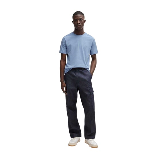 Boss Oranje premium katoenen T-shirt voor heren (Licht Blauw) - Image 1