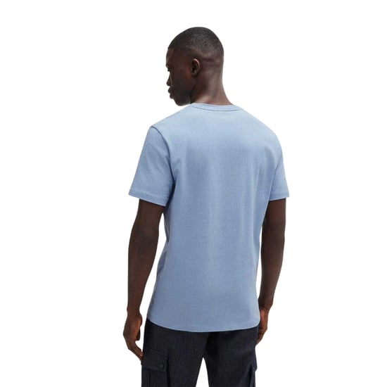 Boss Oranje premium katoenen T-shirt voor heren (Licht Blauw) - Image 3