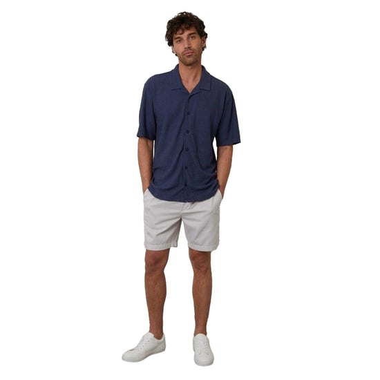 Threadbare Herenoverhemd van Selkirk met relaxte pasvorm (Denim) - Image 4