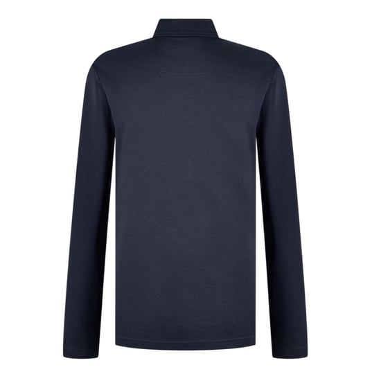 Boss Mannen Pirol Logo Lange Mouwen Polo Shirt (Donkerblauw) - Image 2