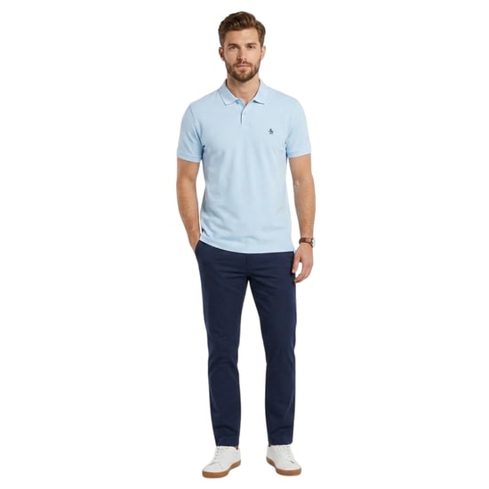Original Penguin Polotröja med broderad logotyp för herrar (Vatten) - Image 4