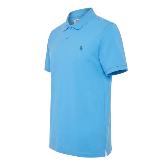 Original Penguin Polotröja med broderad logotyp för herrar (Parisblått) - Image 3