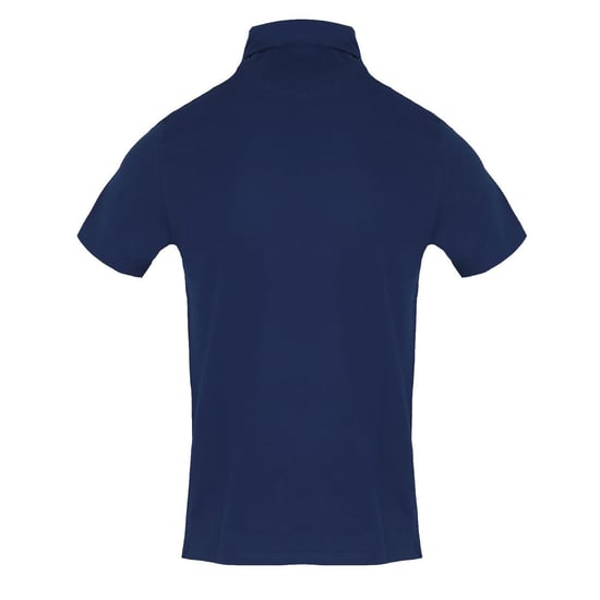 Aquascutum Heren Geborduurd Logo Col Polo Shirt met Korte Mouwen (Marine) - Image 2