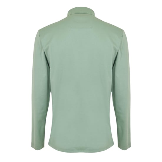 Boss Heren Pirol Logo Langharig Poloshirt (Groen) - Image 2