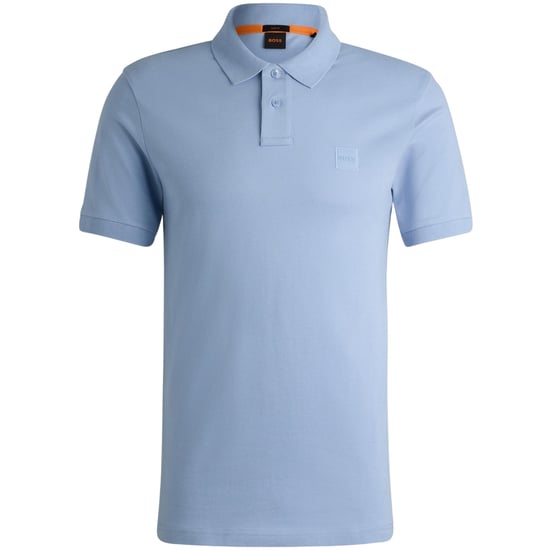 Boss Heren Passenger Box Logo Polo Shirt (Blauw) - Image 1