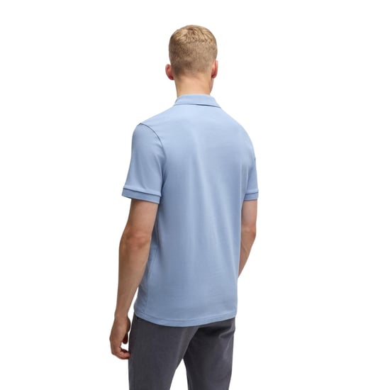 Boss Heren Passenger Box Logo Polo Shirt (Blauw) - Image 2