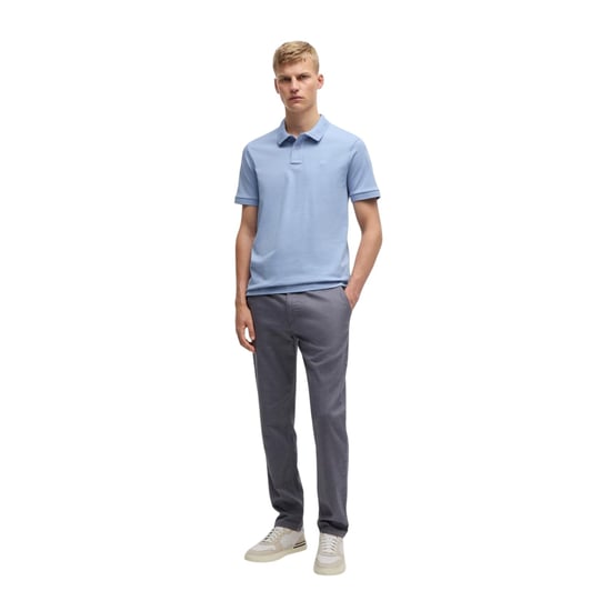 Boss Heren Passenger Box Logo Polo Shirt (Blauw) - Image 4
