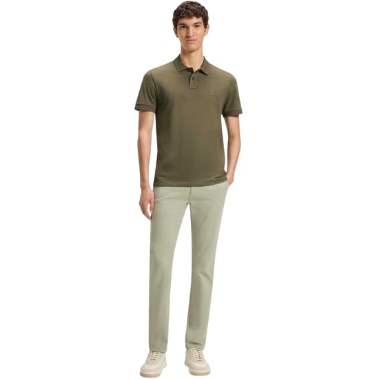 Boss Mannen Passagier Box Logo Poloshirt (Groen) - Image 4