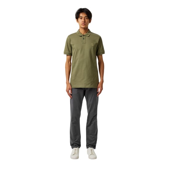 Boss Mens Passenger Box Logo Polo Shirt (Sage) - Image 4