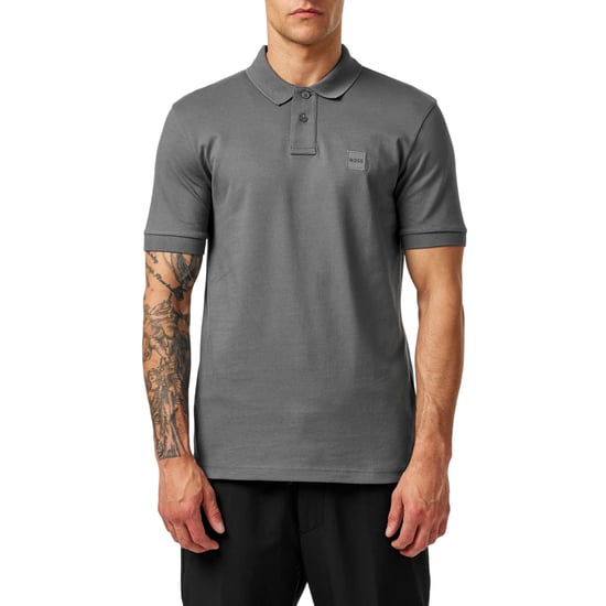 Boss Heren Passagiers Box Logo Polo Shirt (Houtskool) - Image 3