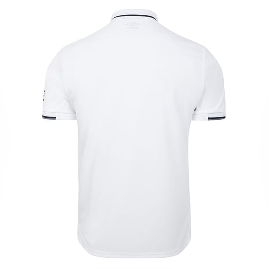 Umbro Polotröja med ribbad mudd för herrar (Vit) - Image 2
