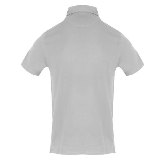 Aquascutum Mens Collared Short-Sleeved Polo Shirt (Grey) - Image 2