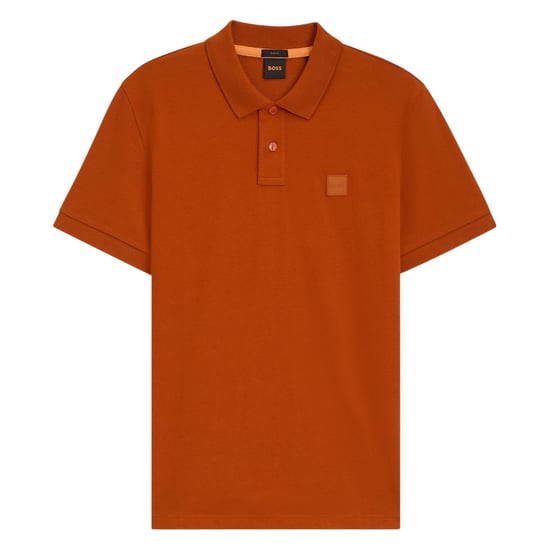 Boss Mannen Passagier Box Logo Polo Shirt (Oranje) - Image 1