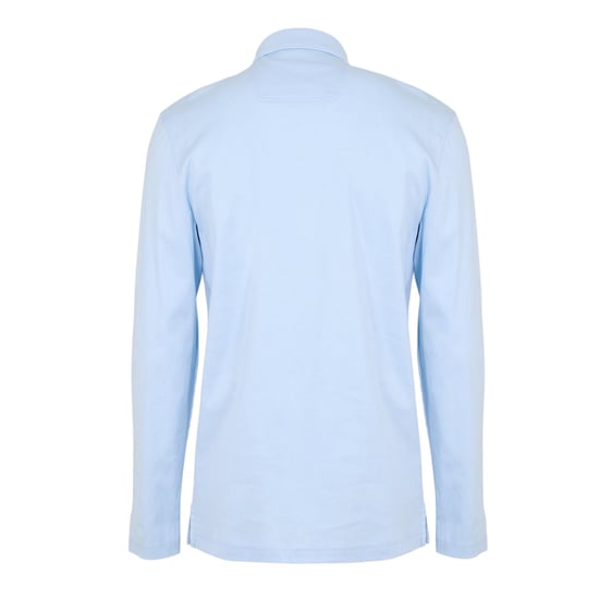 Boss Heren Pirol Logo Lange Mouwen Polo Shirt (Blauw) - Image 2