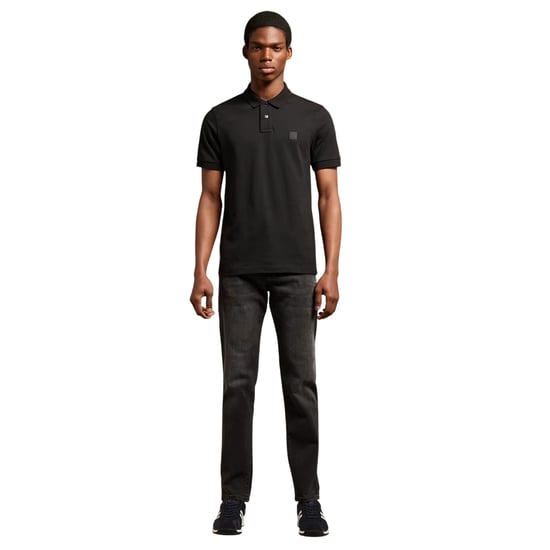 Boss Mens Passenger Box Logo Polo Shirt (Black) - Image 4