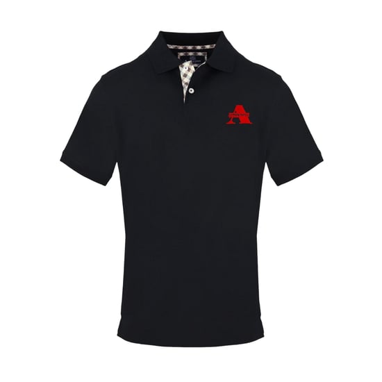 Aquascutum Mens Chest Logo Polo Shirt (Black) - Image 1