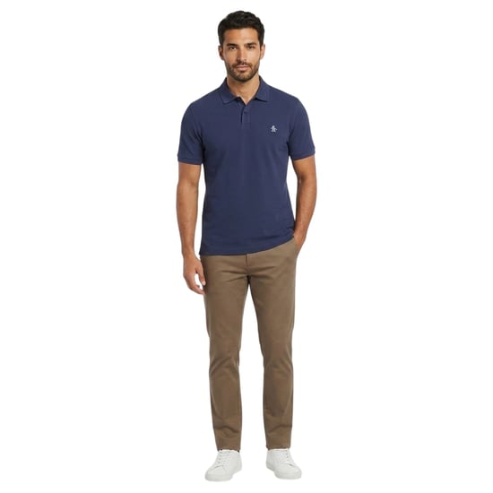 Original Penguin Polotröja med broderad logotyp för herrar (Indigo) - Image 4