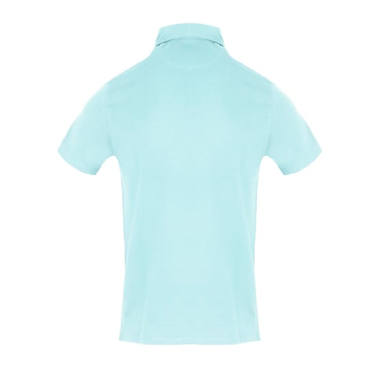 Aquascutum Heren Geborduurd Logo Kraag Korte Mouwen Polo Shirt (Lichtblauw) - Image 2