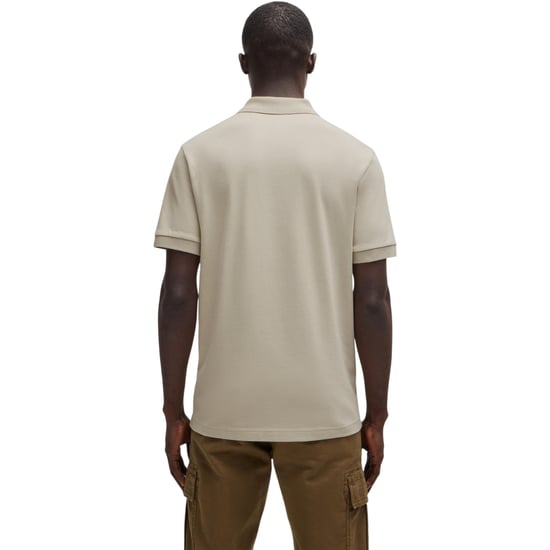 Boss Heren Passenger Box Logo Polo Shirt (Lichtbeige) - Image 2