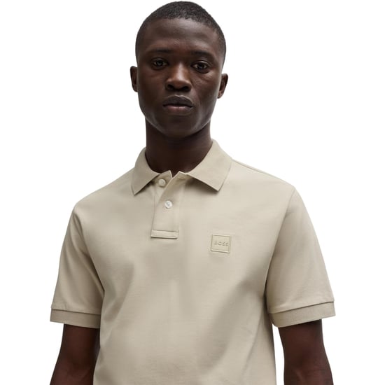 Boss Heren Passenger Box Logo Polo Shirt (Lichtbeige) - Image 3